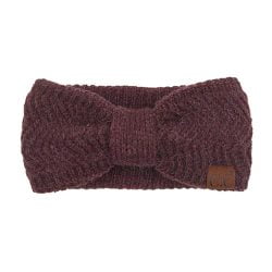 C.C HW-9000 – Knitted Chevron Ptrn Headwrap with Bow Knot (Berry)