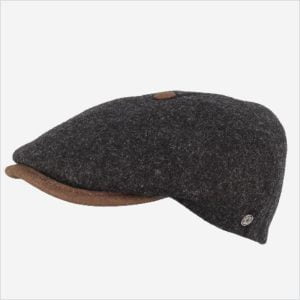 Flechet 1H76 Black 100% pure wool cap for men
