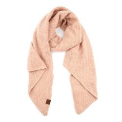 C.C SF-7006 – Solid Boucle Knit Scarf (Rose)