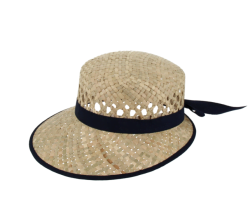 Flechet CEF 18 – 100% straw truncated visor  for Women -natural/marine