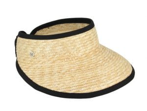 Flechet CEF 61 – 100% straw visor   for Women -natural/black trim