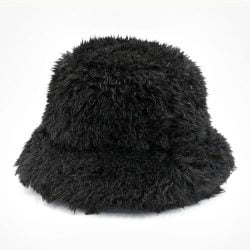 C.C BK-4031 Faux Fur Bucket Hat (Black)