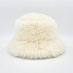 C.C BK-4031 Faux Fur Bucket Hat (Ivory)