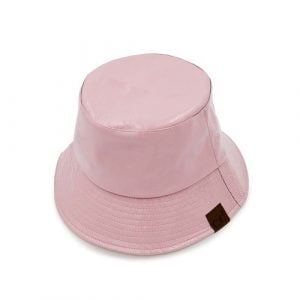 C.C BK-4038 – Vegan Leather Shiny Bucket Hat (Rose)