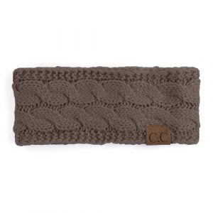 C.C Knitted Headband lined – Earth grey