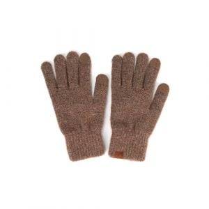 C.C Heather knit gloves – Cacao