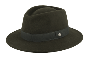 Flechet 1HS271 – Fedora Unisex O/S – Wool felt hat with matching band – waterproof – crushable (Khaki)