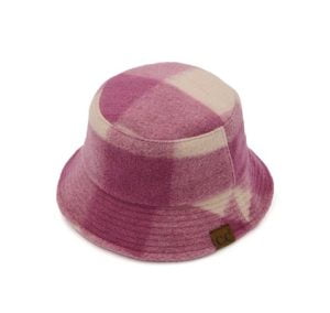 C.C BK-4037 Checkered Bucket Hat (Rose Multi)
