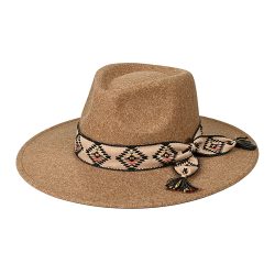 Modinno Collection WF-10 – Vegan Felt Panama Hat Aztec Trim