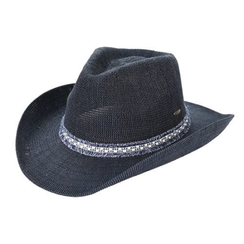 Modinno Collection CBC-0035 - Cowboy Hat With Fringe Trim Band