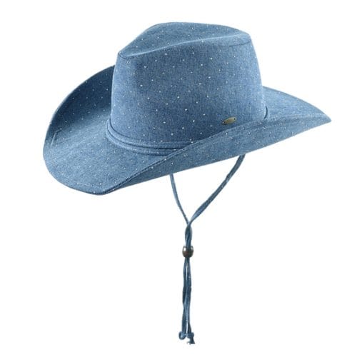 Modinno Collection CBC-0130 - Denim and Rhinestone Cowboy Hat