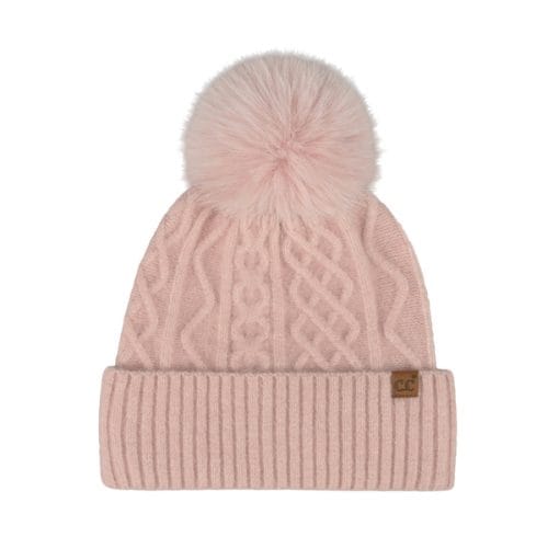 CC HTC-0037 Recycled Yarn Cable Knit Beanie