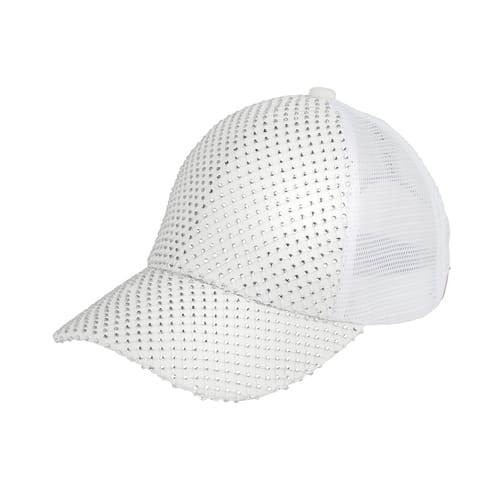 Modinno Collection BAB-8040 Rhinestone Net Baseball Cap