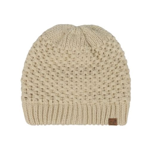 CC HTE-0172 Cross Cell Stitch Knit Beanie